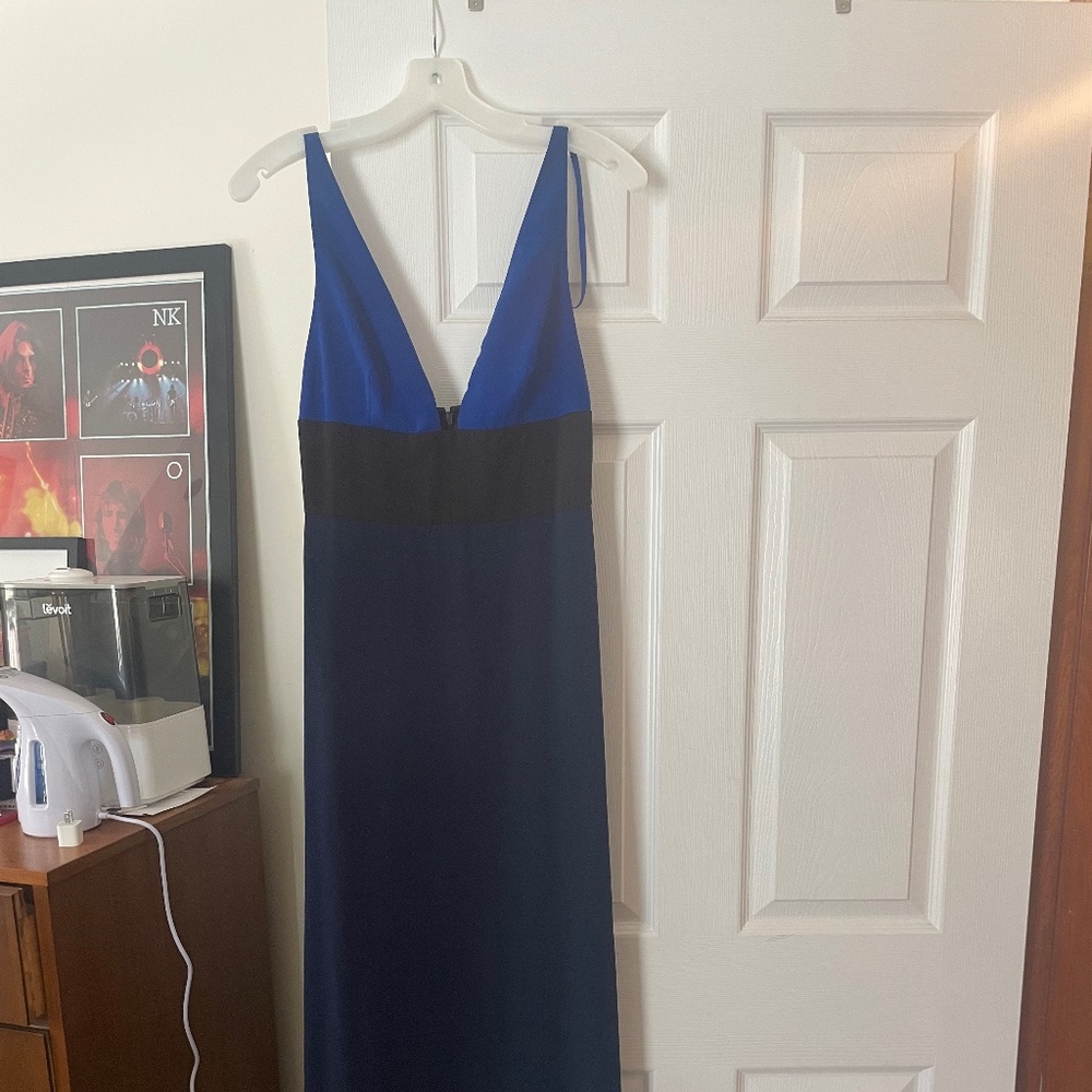Blue evening dress